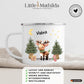 Personalisierte Weihnachtstasse für Kinder "Rentier"