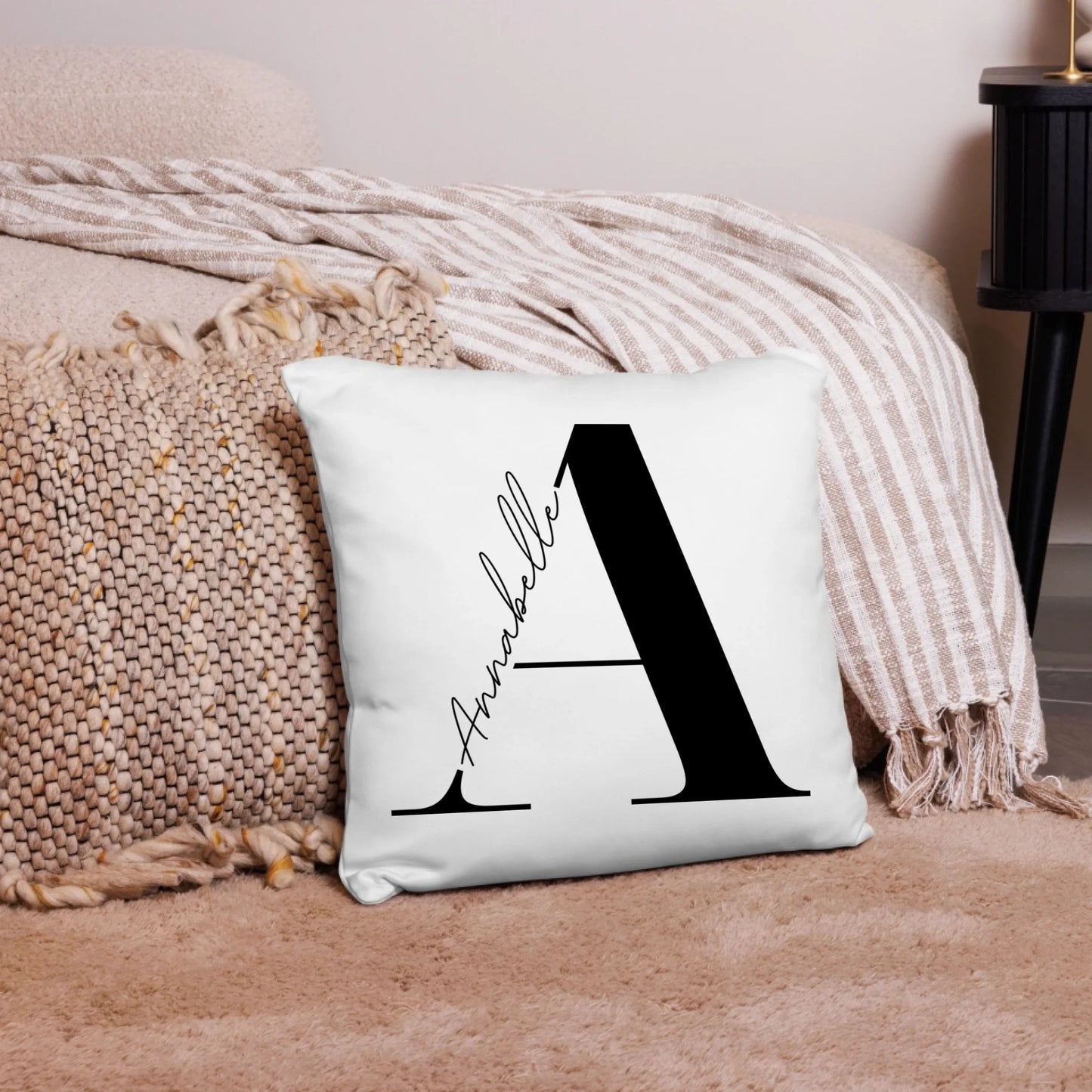 Personalized letter pillow with name