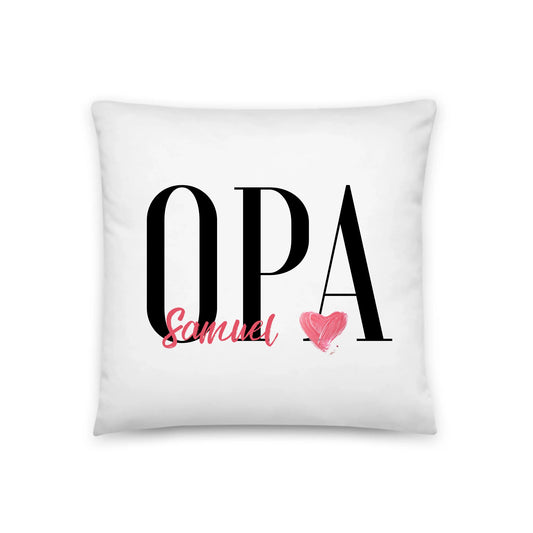 Grandpa pillow with grandchildren's names