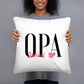 Grandpa pillow with grandchildren's names