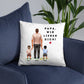 Cadeau pour papa avec enfants – Coussin personnalisé avec prénom | Idéal pour la fête des pères et un anniversaire 