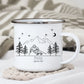 Personalisierte "Ski Emaille Tasse"