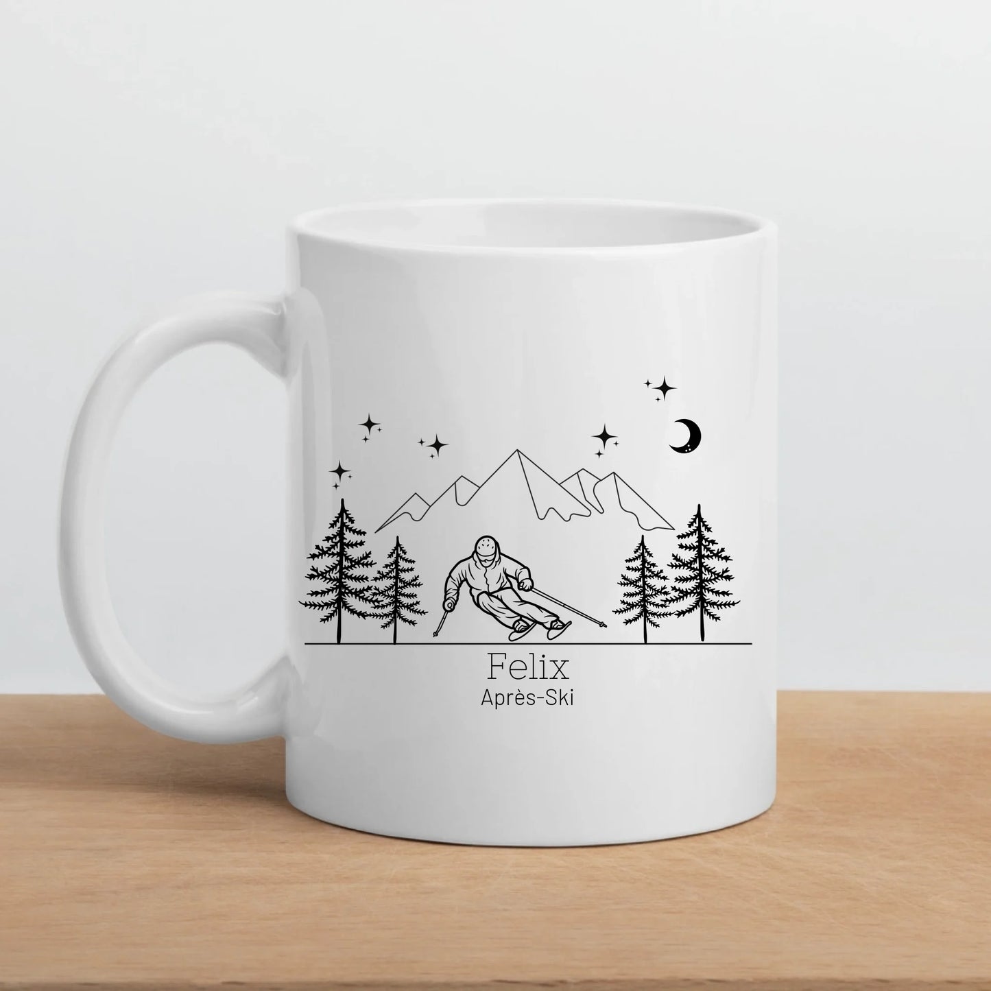 Personalisierte "Ski Emaille Tasse"