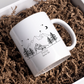Personalisierte "Ski Emaille Tasse"