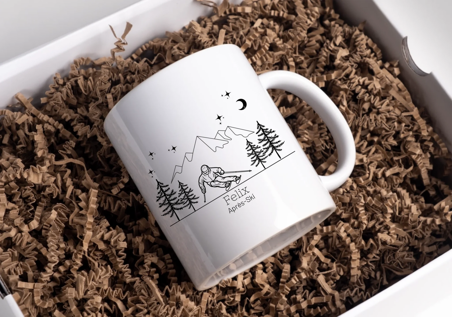 Personalisierte "Ski Emaille Tasse"