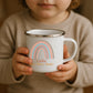Emaille Kindertasse mit Namen von Little Mathilda – kratzfest, bruchsicher und recyclebar, ideal für den Alltag mit Kindern