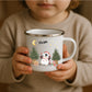 Emaille Kindertasse mit Namen von Little Mathilda – kratzfest, bruchsicher und recyclebar, ideal für den Alltag mit Kindern