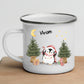 Personalisierte Emaille Kindertasse mit Namen von Little Mathilda – bruchsicherer Kinderbecher aus Emaille mit Henkel