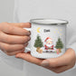 Emaille Kindertasse mit Henkel – bruchsicherer Kinderbecher mit Namen, ideal als Geschenk im Herbst