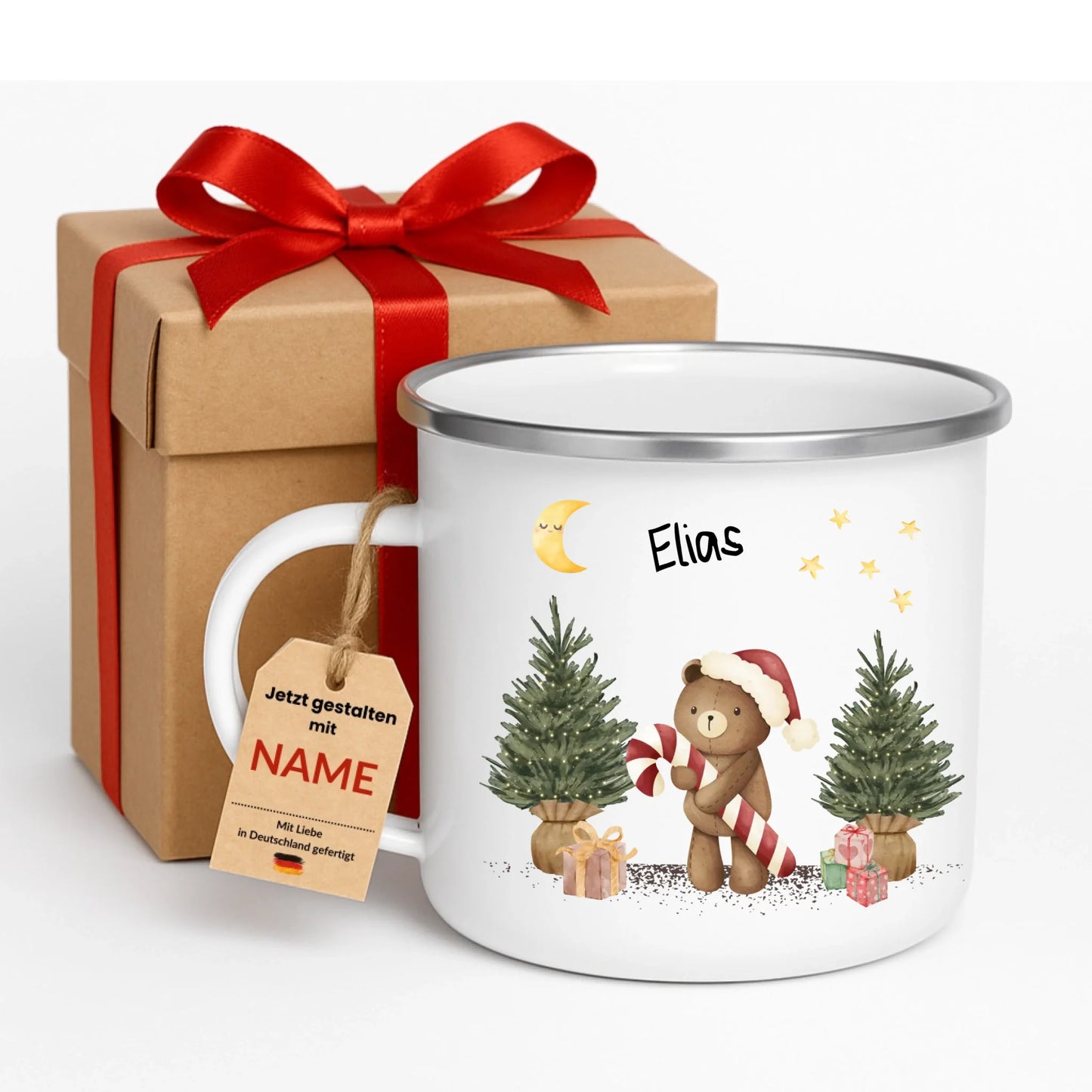 Bruchsichere Emaille Tasse für Kinder – personalisierte Kindertasse mit Namen, kratzfest und nachhaltig hergestellt