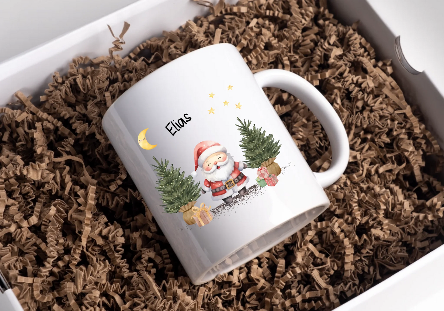 Personalisierte Weihnachtstasse für Kinder "Weihnachtsmann"