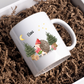 Personalisierte Weihnachtstasse für Kinder "Igel"