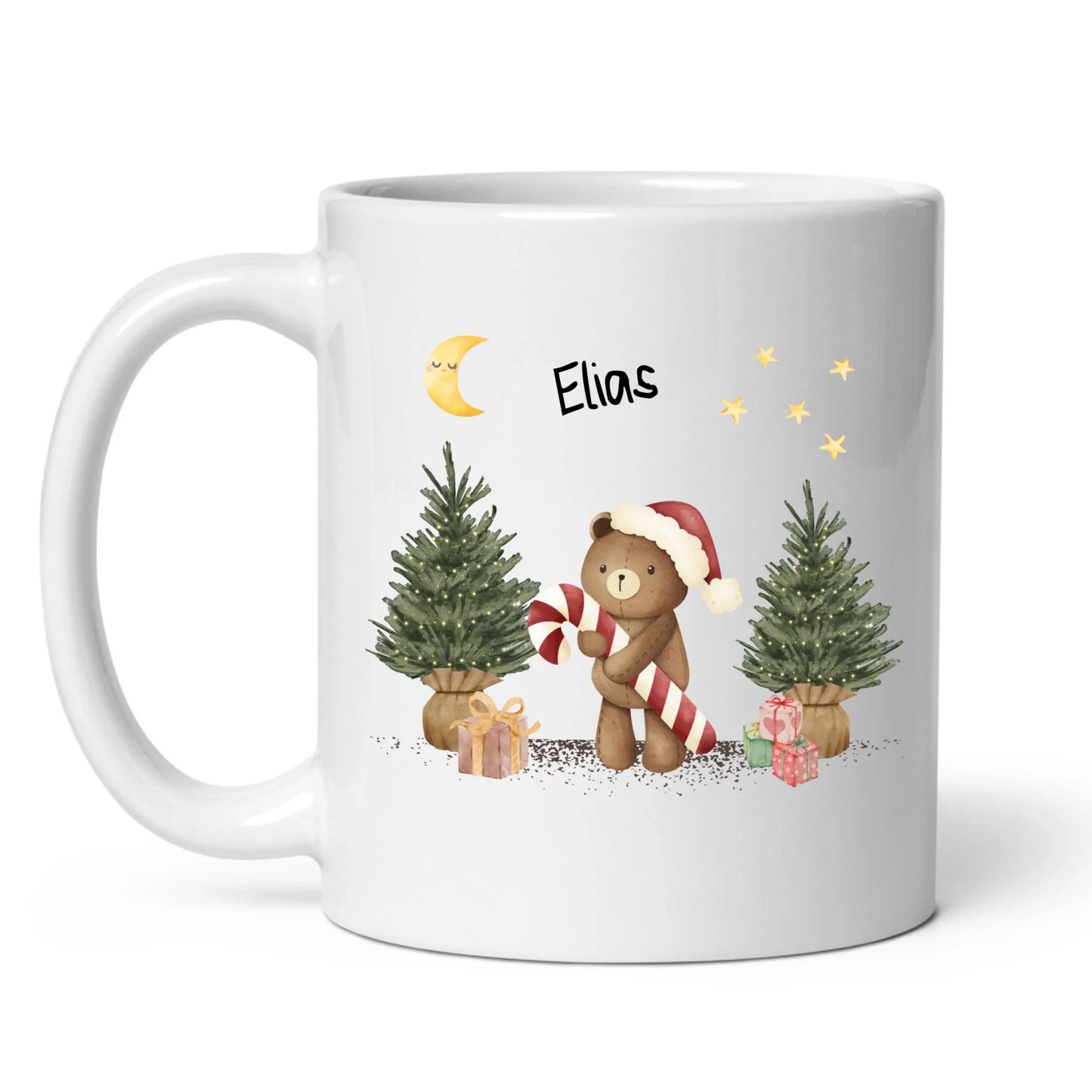 Personalisierte Weihnachtstasse für Kinder "Teddy"