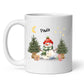 Personalisierte Weihnachtstasse für Kinder "Schneemann"