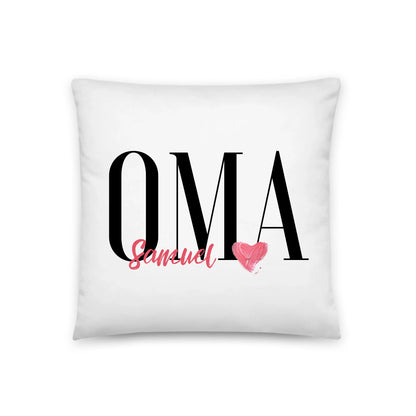 Coussin pour grand-mère avec les noms des petits-enfants