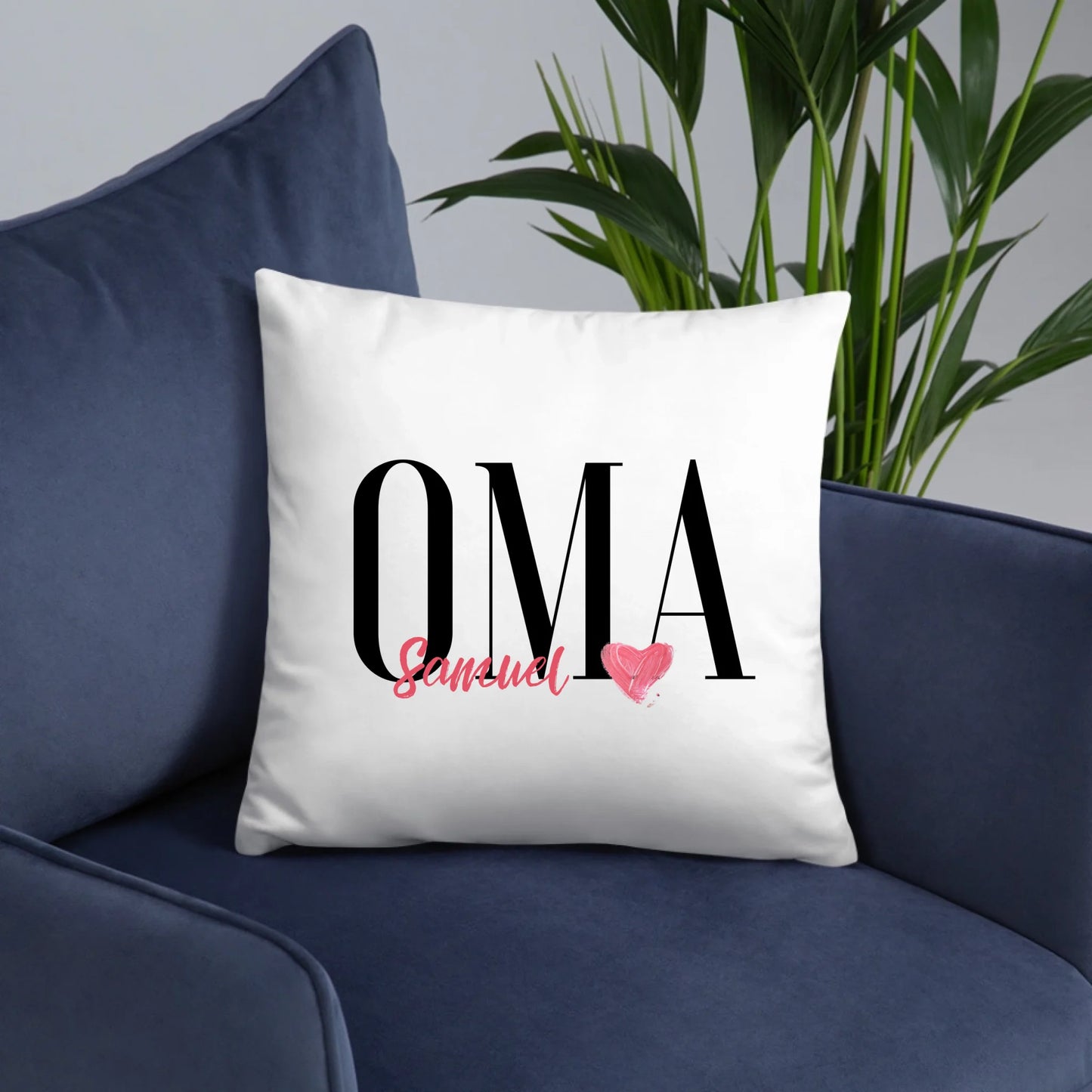 Coussin pour grand-mère avec les noms des petits-enfants