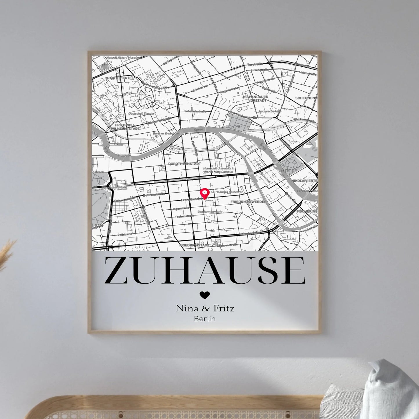 Personalisiertes Geschenk zum Einzug: Zuhause Poster mit Koordinaten