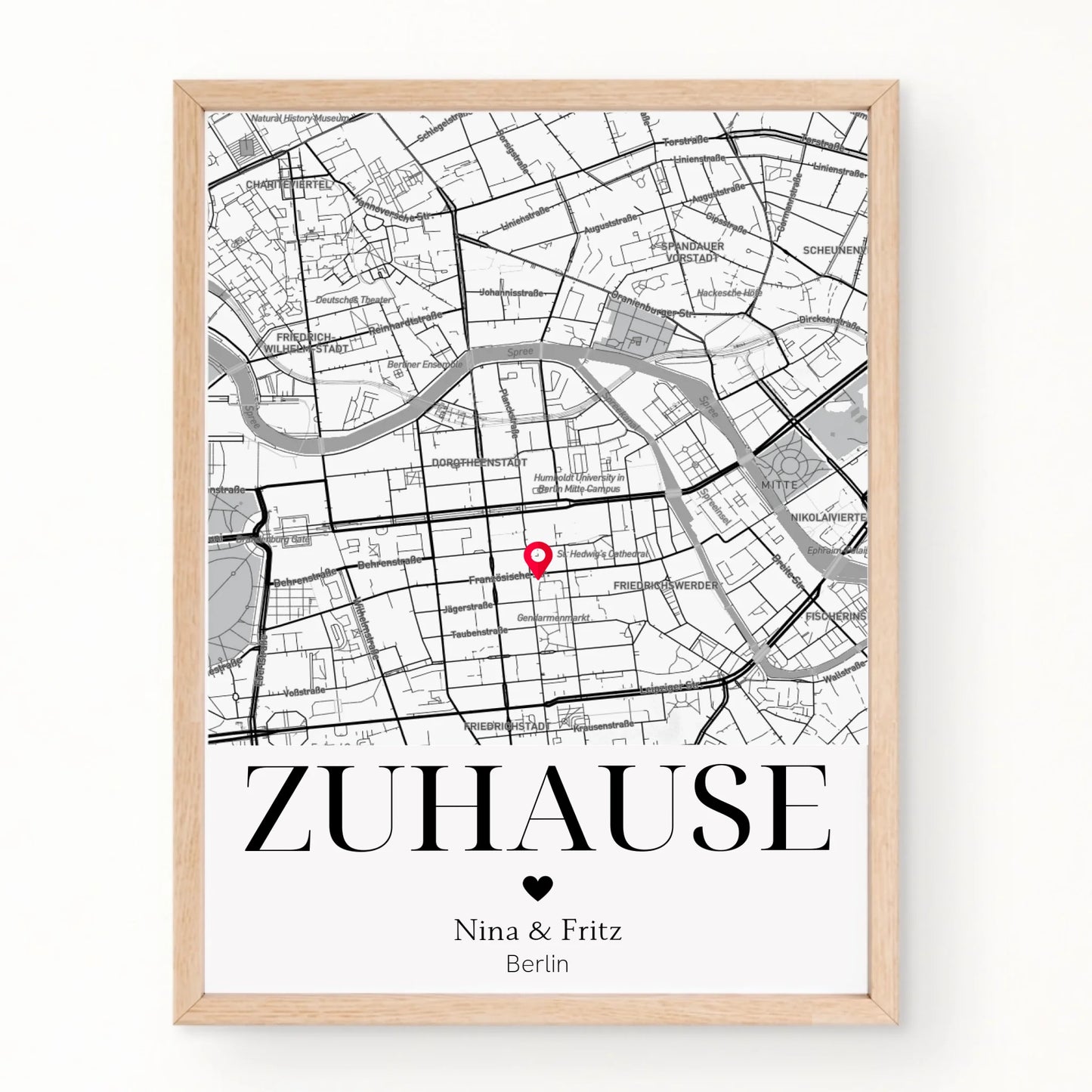 Personalisiertes Geschenk zum Einzug: Zuhause Poster mit Koordinaten