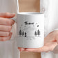 Personalisierte Emaille Tasse Angler "Petri Heil"