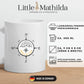 Personalisierte Emaille Camping Tasse "Kompass"