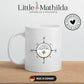 Personalisierte Emaille Camping Tasse "Kompass"