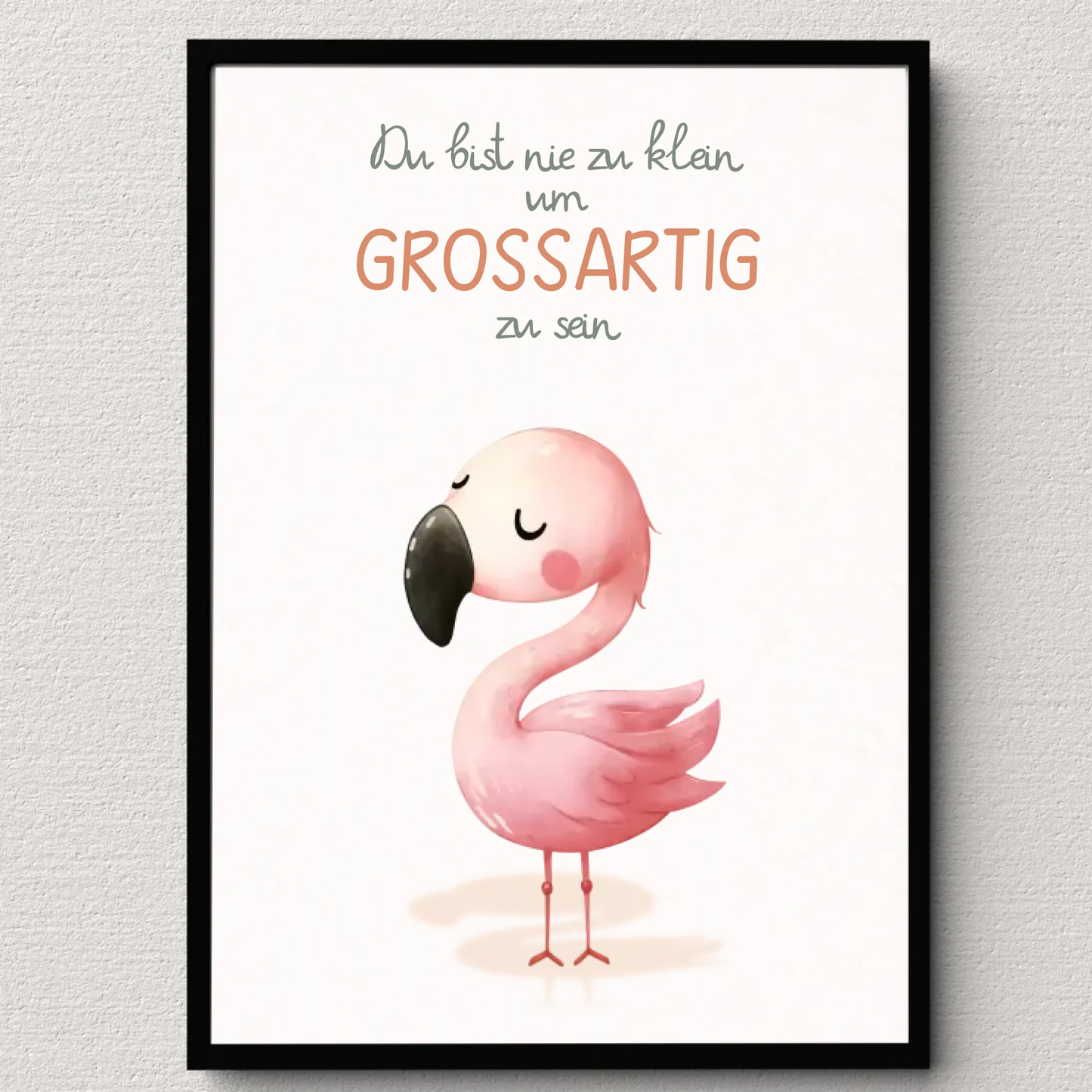 Kinderzimmerposter mit Tiermotiv – „Du bist nie zu klein, um großartig zu sein“ | Poster fürs Baby- & Kinderzimmer