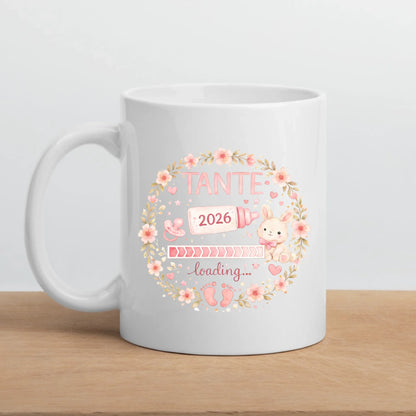 Keramik Tasse Schwangerschaft verkünden: Tante Loading...
