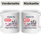 Kaffeetasse Tasse mit Spruch: Danke für 99+ ungesehene Reels