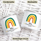 Green rainbow enamel mug for first communion