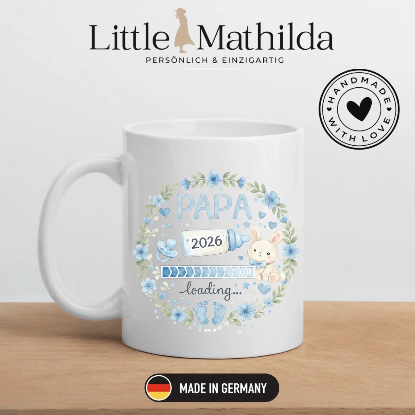 Keramik Tasse Schwangerschaft verkünden: Papa Loading...
