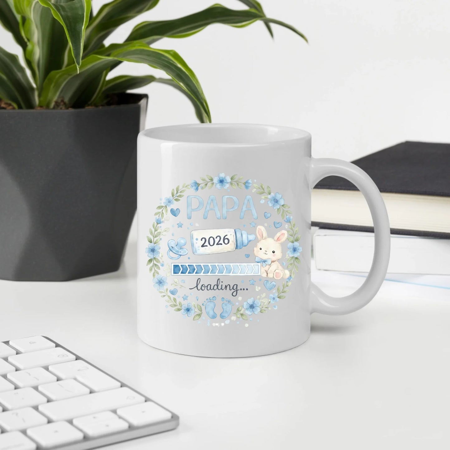 Keramik Tasse Schwangerschaft verkünden: Papa Loading...