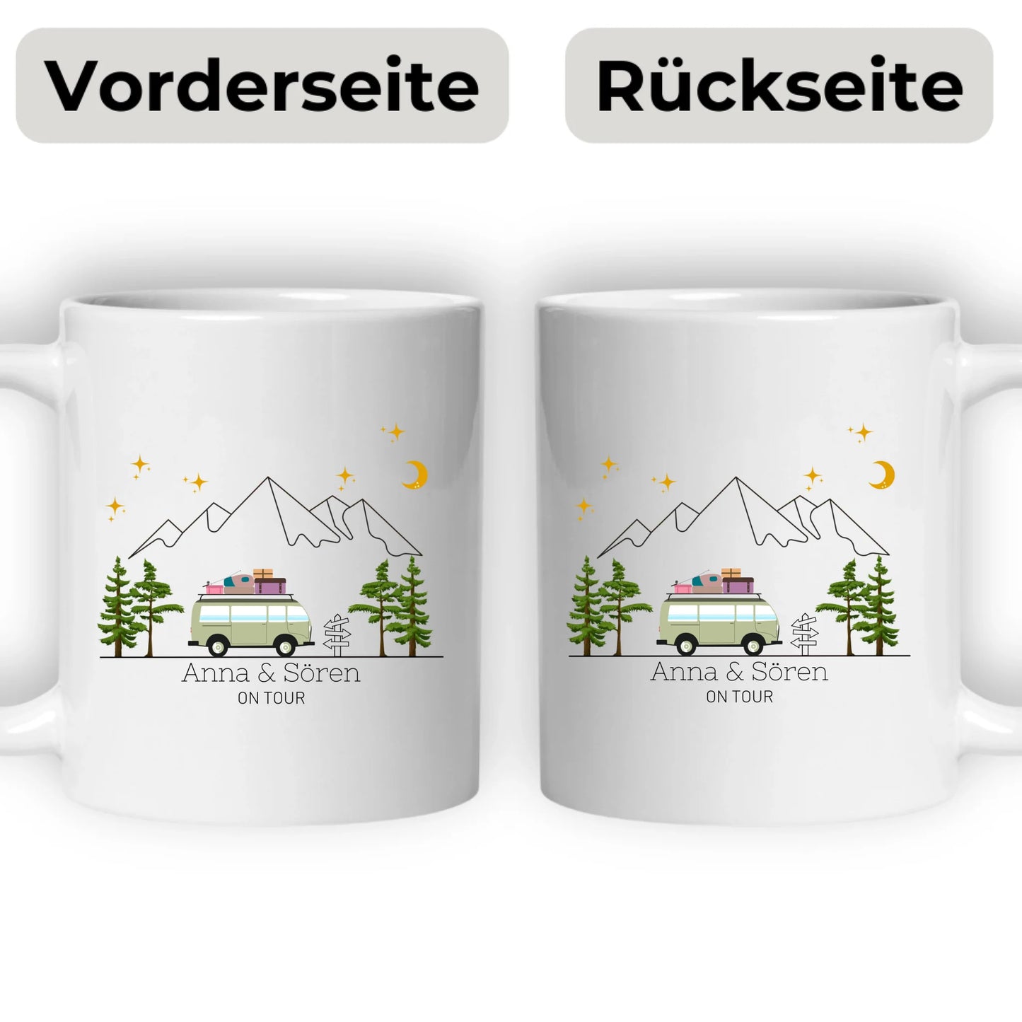 Camping-car de voyage coloré avec bagages