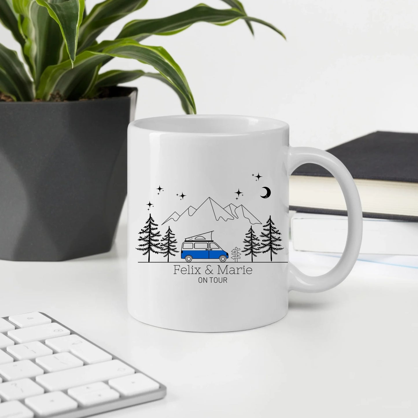 Camping mug "Van with pop-up roof"