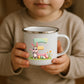 Emaille Kindertasse mit Namen von Little Mathilda – kratzfest, bruchsicher und recyclebar, ideal für den Alltag mit Kindern