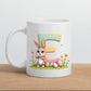 Personalisierte Oster Tasse für Kinder mit Wunschbuchstaben – Süßer Osterhase