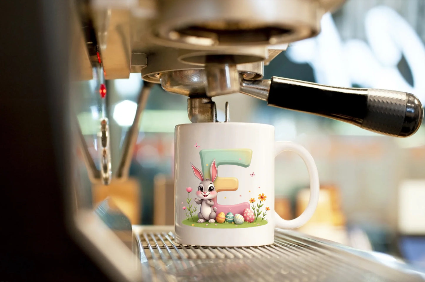 Personalisierte Oster Tasse für Kinder mit Wunschbuchstaben – Süßer Osterhase