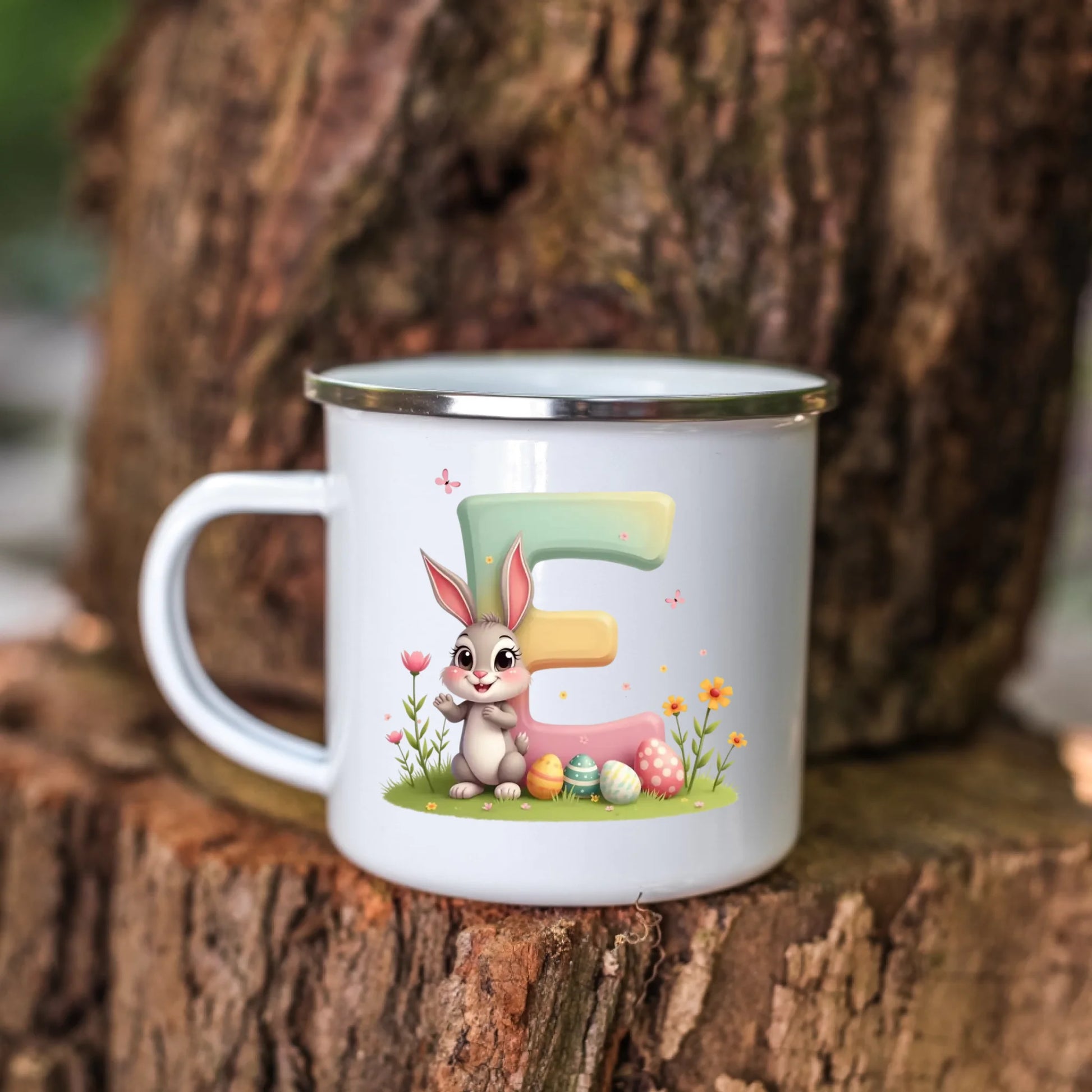 Recycelbare Emaille Kindertasse – bruchsichere und umweltfreundliche Kindertasse mit Namen bedrucken lassen