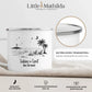 Personalisierte Emaille Camping Tasse am Strand