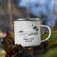 Personalisierte Emaille Camping Tasse am Strand