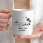 Personalisierte Emaille Camping Tasse am Strand