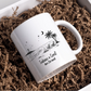 Personalisierte Emaille Camping Tasse am Strand