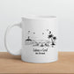 Personalisierte Emaille Camping Tasse Strandnacht am Lagerfeuer