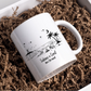 Personalisierte Emaille Camping Tasse Strandnacht am Lagerfeuer