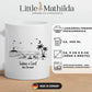 Personalisierte Emaille Camping Tasse Strandnacht am Lagerfeuer