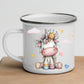 Personalisierte Emaille Kindertasse mit Namen von Little Mathilda – bruchsicherer Kinderbecher aus Emaille mit Henkel