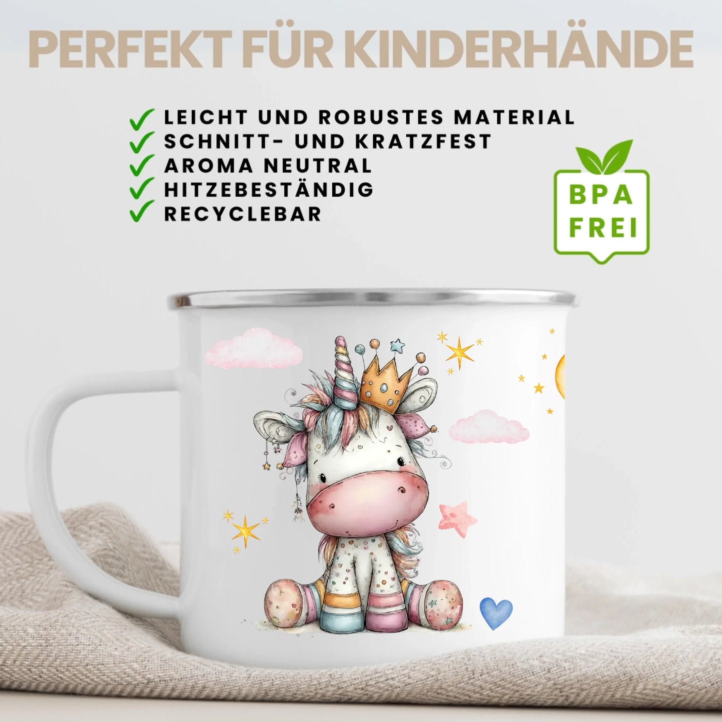 Geschenk zur Einschulung Personalisierte Tasse Schulkind 2025 von Little Mathilda Regenbogentasse mit Namen