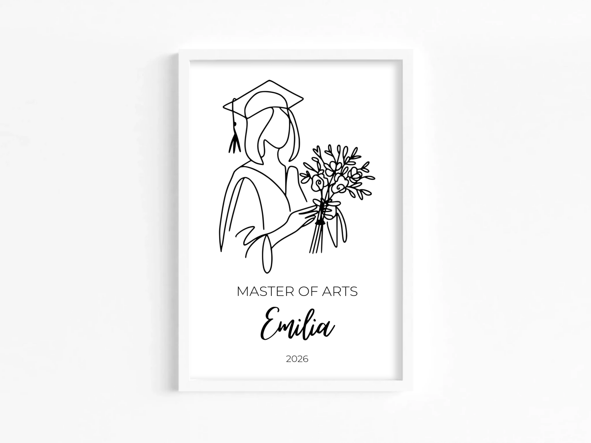 Personalisiertes Abschlussposter mit Abschluss, Namen und Jahreszahl von Little Mathilda