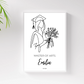 Personalisiertes Abschlussposter mit Abschluss, Namen und Jahreszahl von Little Mathilda - weisser Bilderrahmen