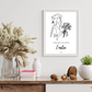 Personalisiertes Abschlussposter mit Abschluss, Namen und Jahreszahl von Little Mathilda - weisser Bilderrahmen