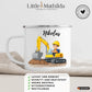 Personalisierte Kindertasse aus Emaille – hochwertige Kinderbecher mit Namen und Motiv selbst gestalten